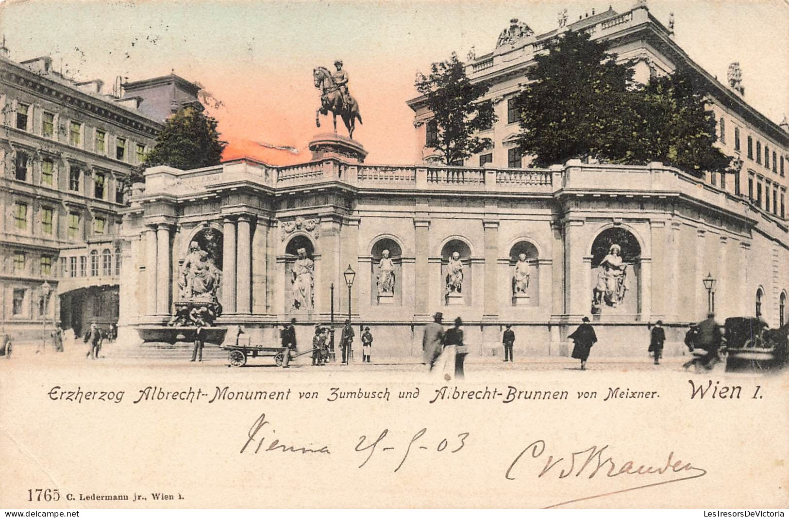 AUTRICHE - Vienne - Monument à L'archiduc Albrecht De Zumbusch Et Fontaine Albrecht De Meixner - Carte Postale Ancienne - Other & Unclassified