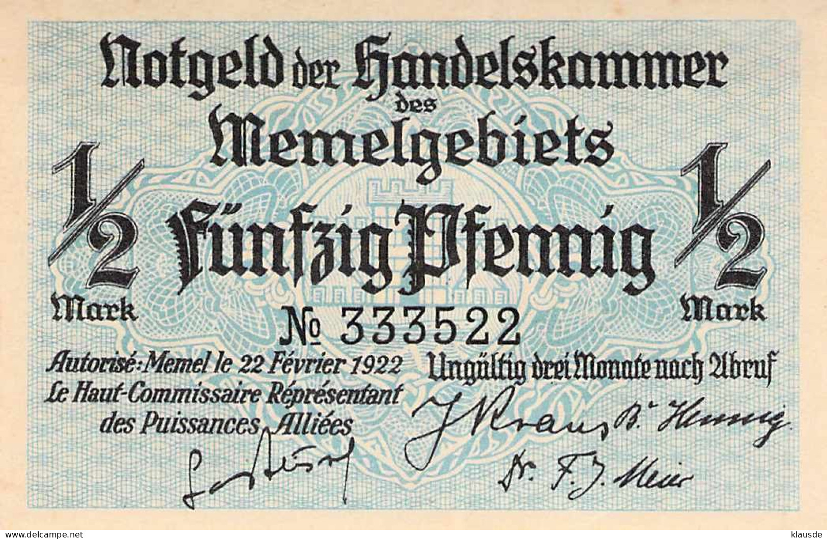 Kompletter Satz Notgeld Memelland Fast UNC Pick 641-649 - Lithuania