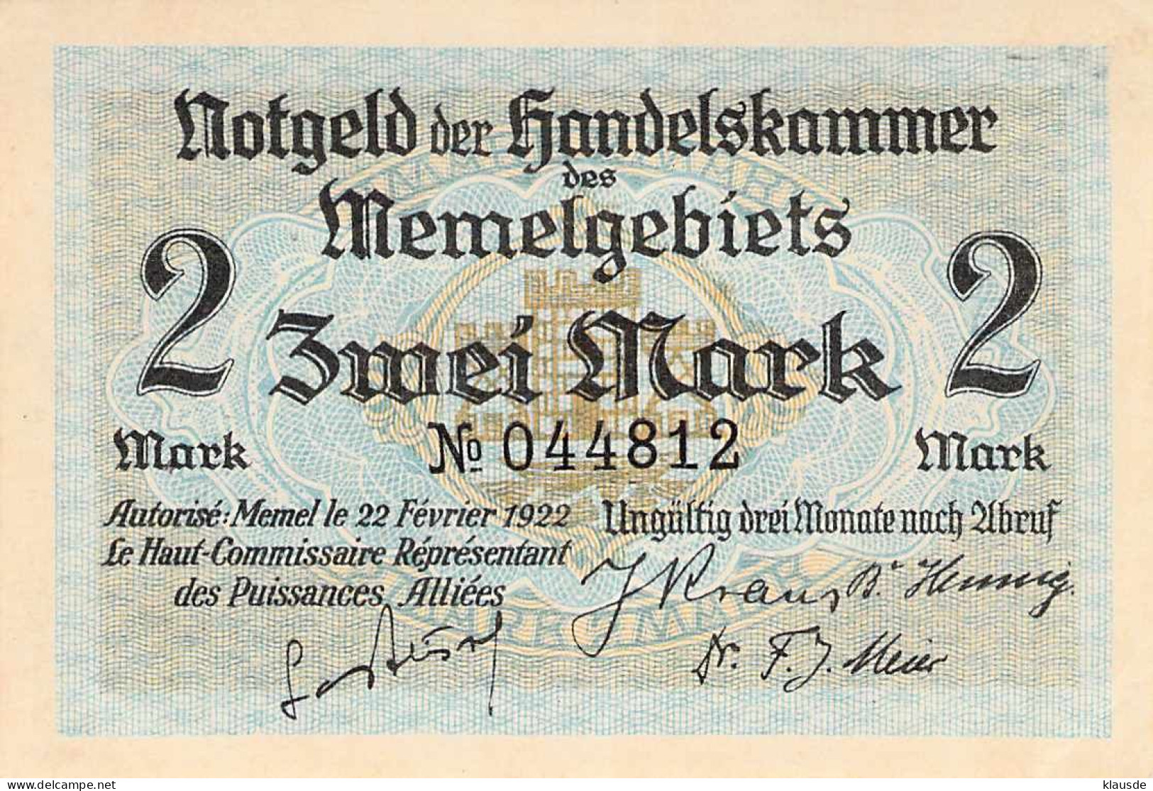 Kompletter Satz Notgeld Memelland Fast UNC Pick 641-649 - Lituanie