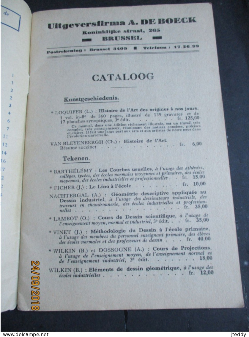 Oude CATALOOG  1948  Uitgeversfirma  A . DE  BOECK  Koninklijke Straat    BRUSSEL - Straßenhandel Und Kleingewerbe