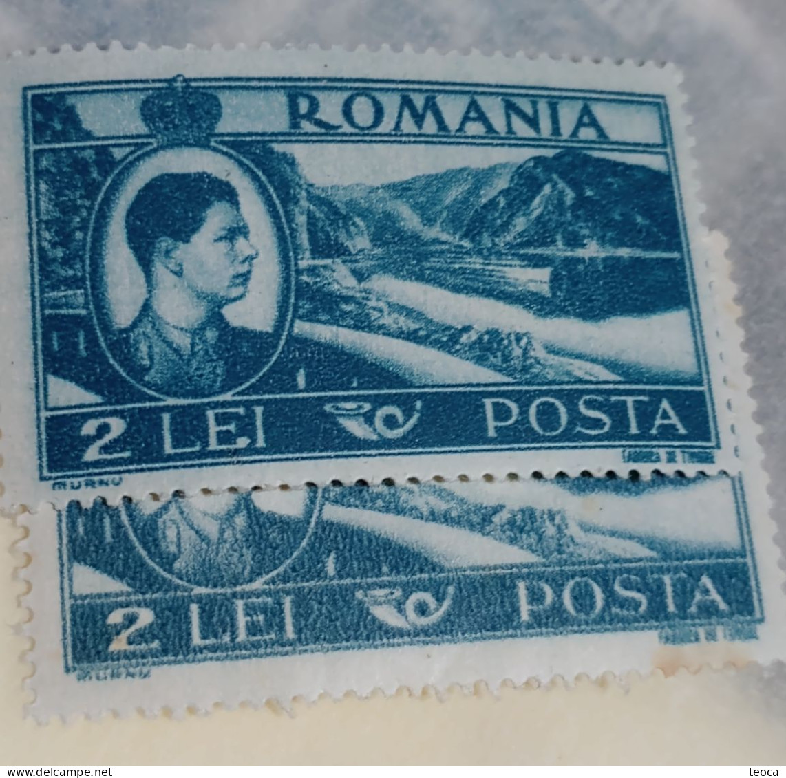 Stamps Errors Romania 1947 # Mi 1068 King Michael Printed With A Loop At The Letter "E" On LEI Unused - Ongebruikt