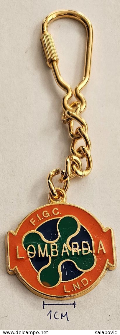 FIGC Lombardia Italy  Football Club Soccer Pendant Keyring  PRIV-1/7 - Habillement, Souvenirs & Autres