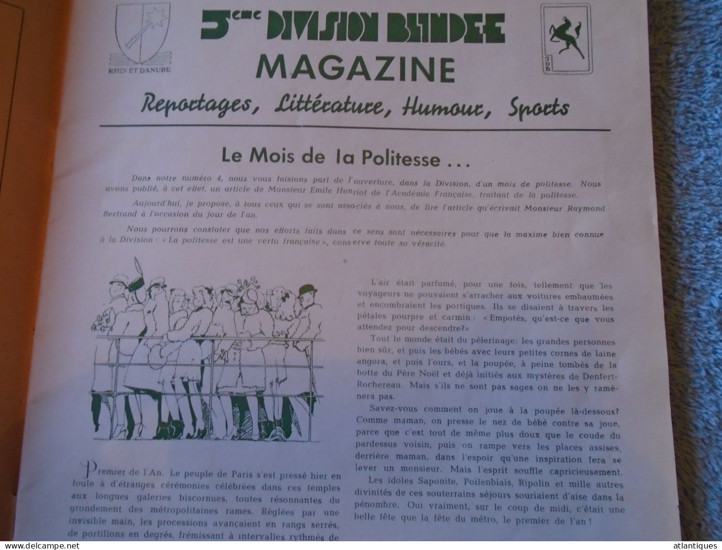 Revue De La 5ème Division Blindée Février 1946  N° 5 - French