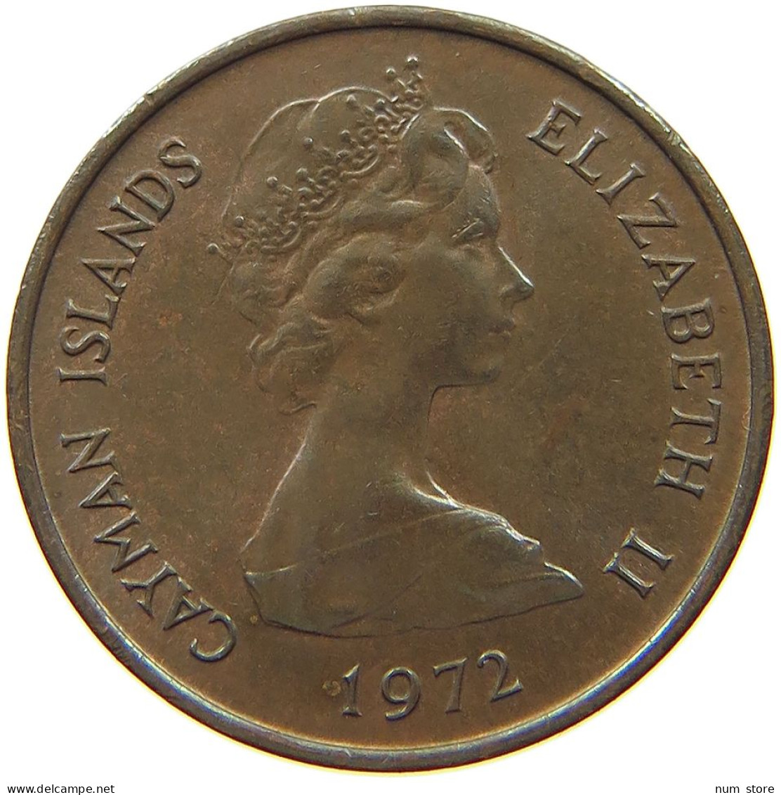 CAYMAN ISLANDS CENT 1972 Elizabeth II. (1952-2022) #s067 0495 - Cayman Islands