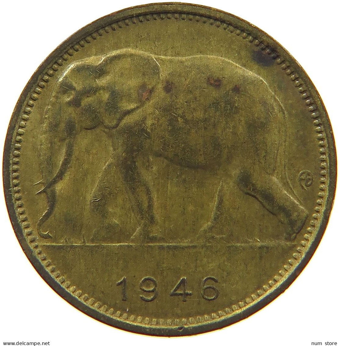 CONGO BELGIAN FRANC 1946  #a069 0845 - 1945-1951: Regency