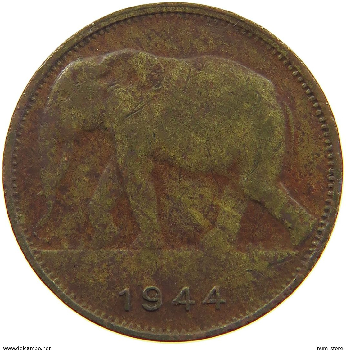 CONGO BELGIAN FRANC 1944  #a067 0299 - 1934-1945: Leopold III