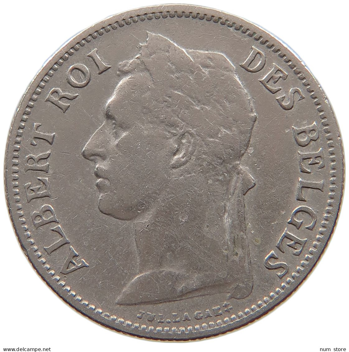 CONGO BELGIAN 50 CENTIMES 1929  #a061 0125 - 1910-1934: Albert I.