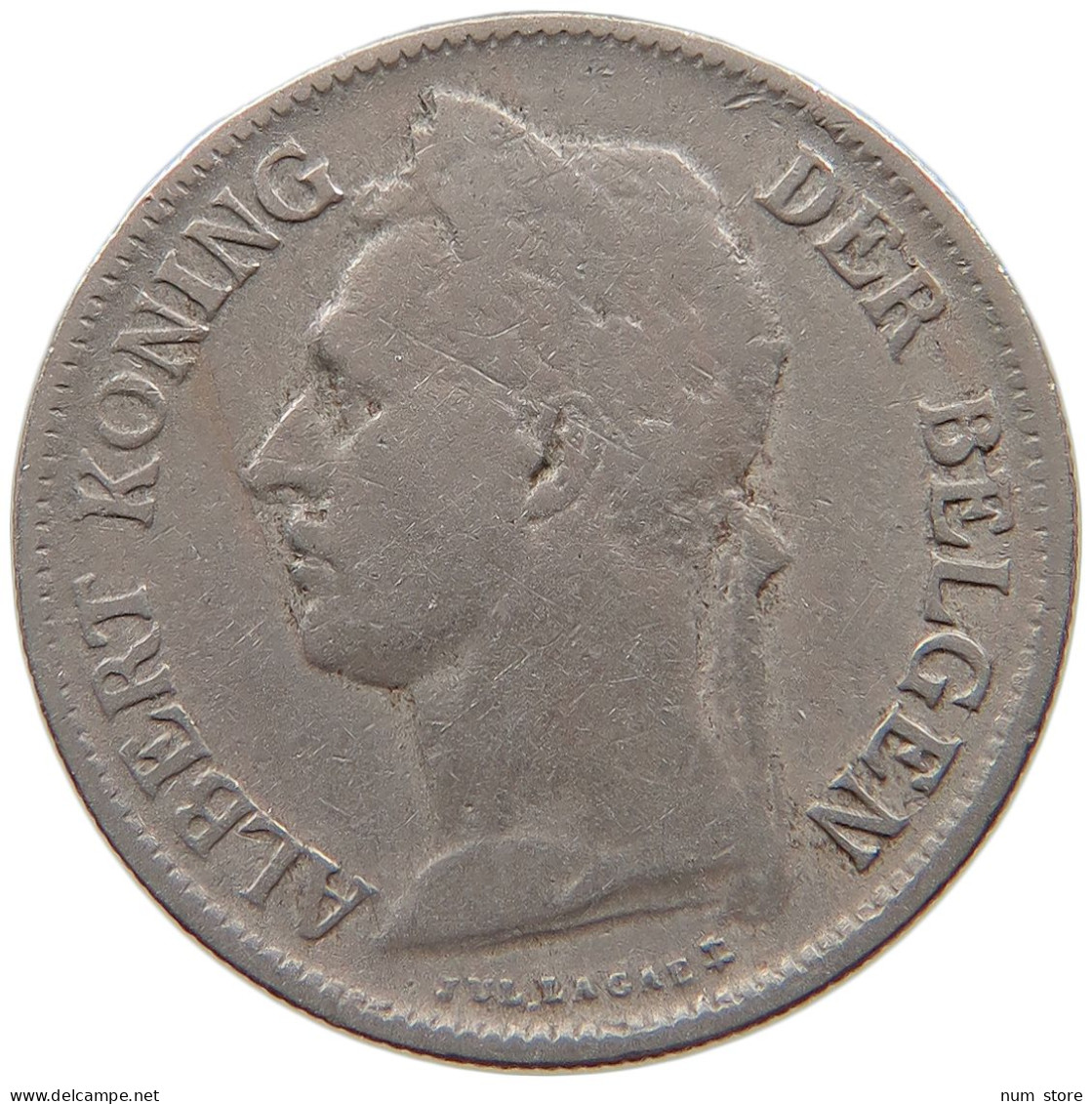 CONGO BELGIAN 50 CENTIMES 1921  #a061 0079 - 1910-1934: Albert I.