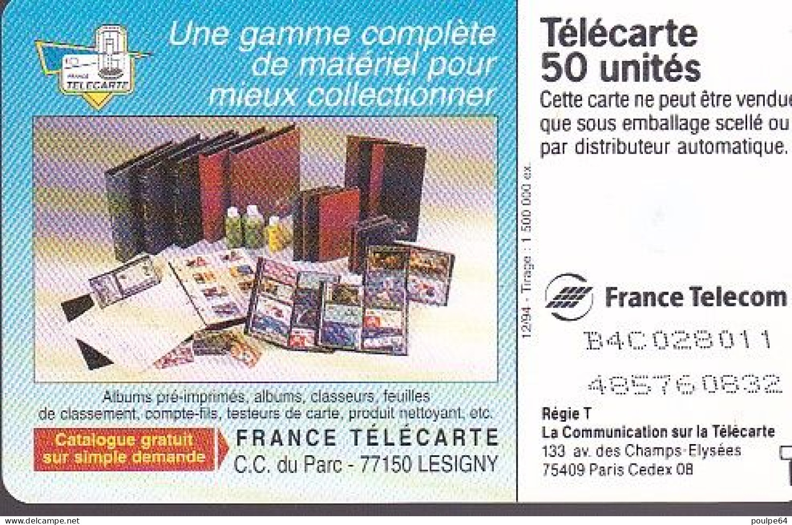 F530 - 12/1994 - COTE EN POCHE - 50 GEM - 1994