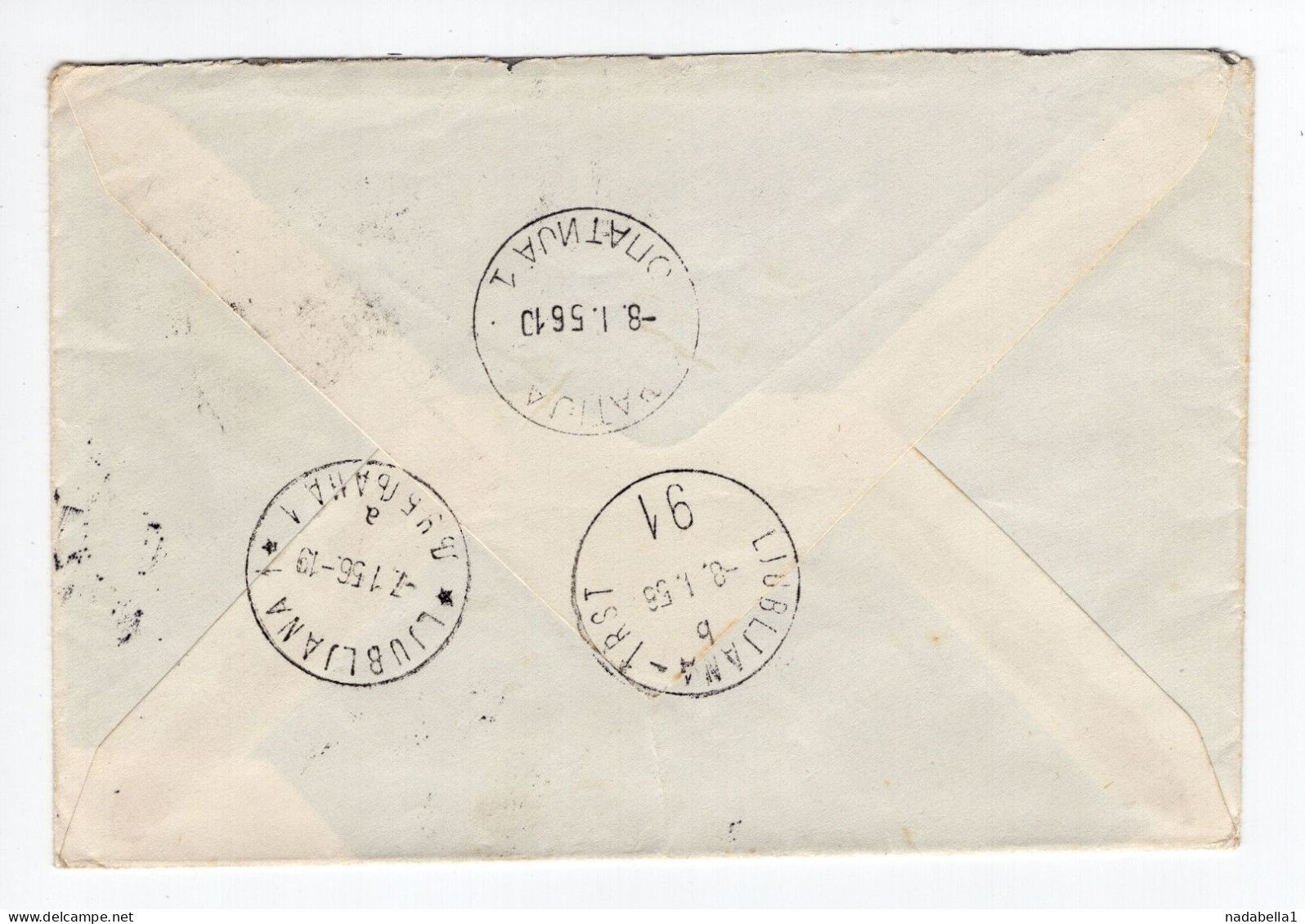 1956. YUGOSLAVIA,SLOVENIA,LJUBLJANA,TPO 91 LJUBLJANA - TRST,EXPRESS COVER TO OPATIJA - Covers & Documents