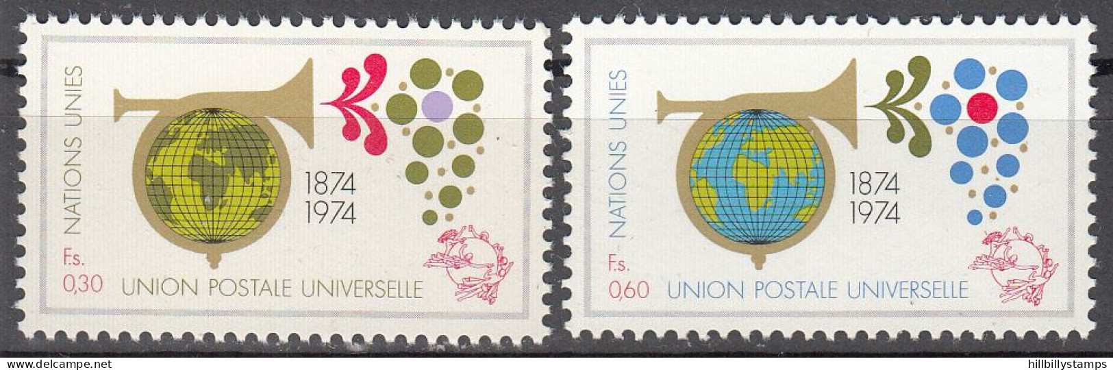 UNITED NATIONS GENEVA   SCOTT NO 39-40   MNH     YEAR  1974 - Unused Stamps