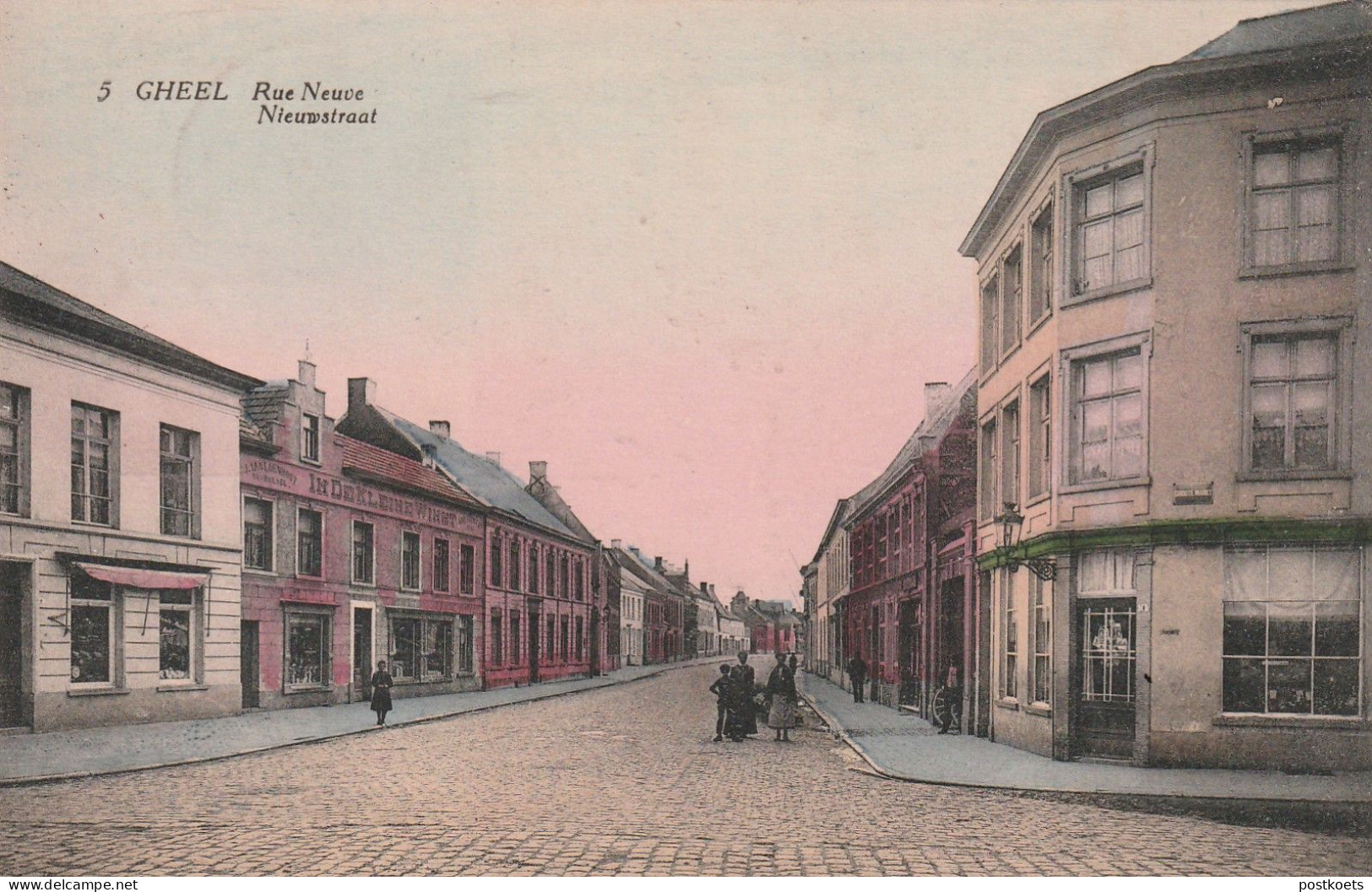 Geel, Gheel, Nieuwstraat-Rue Neuve, 2 Scans - Geel