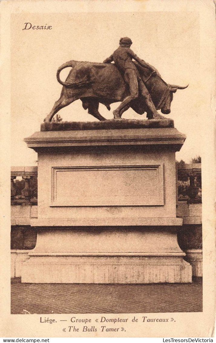 BELGIQUE - Liège - Groupe "Dompteur De Taureaux" - Desaix - Carte Postale Ancienne - Luik