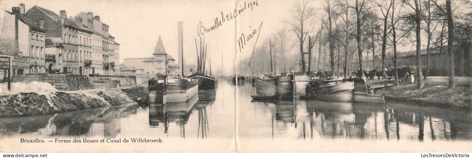 BELGIQUE - Bruxelles - Ferme Des Boues Et Canal De Willebroeck - Carte Postale Ancienne - Sonstige & Ohne Zuordnung