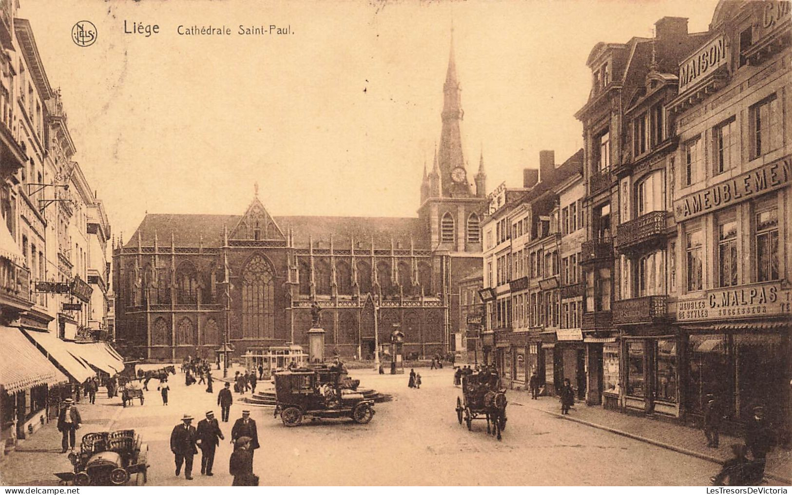 BELGIQUE - Liège - Cathédrale Saint Paul - Animé - Carte Postale Ancienne - Luik