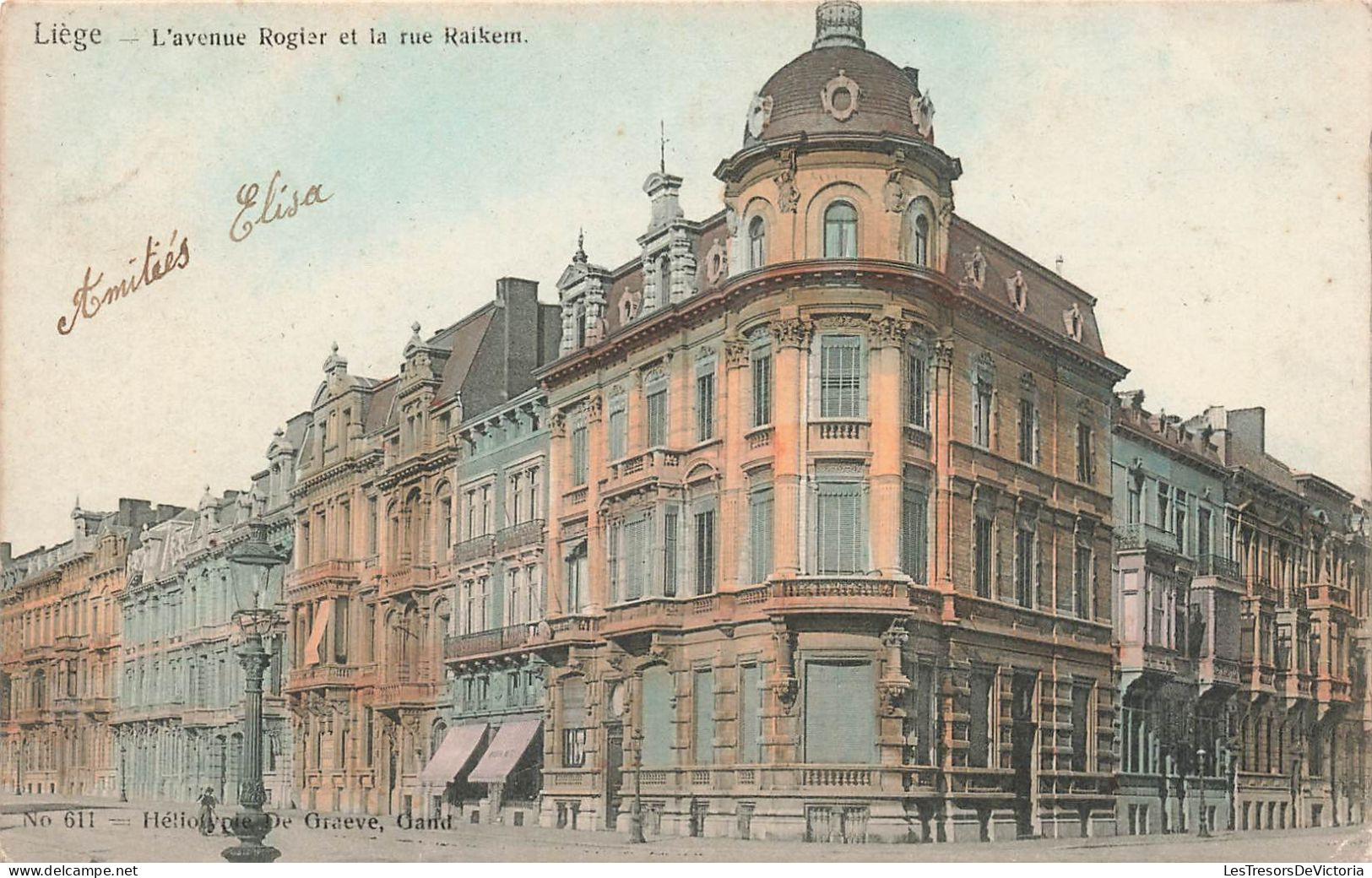 BELGIQUE - Liège - L'avenue Rogier Et La Rue Raikem - Colorisé - Carte Postale Ancienne - Liege