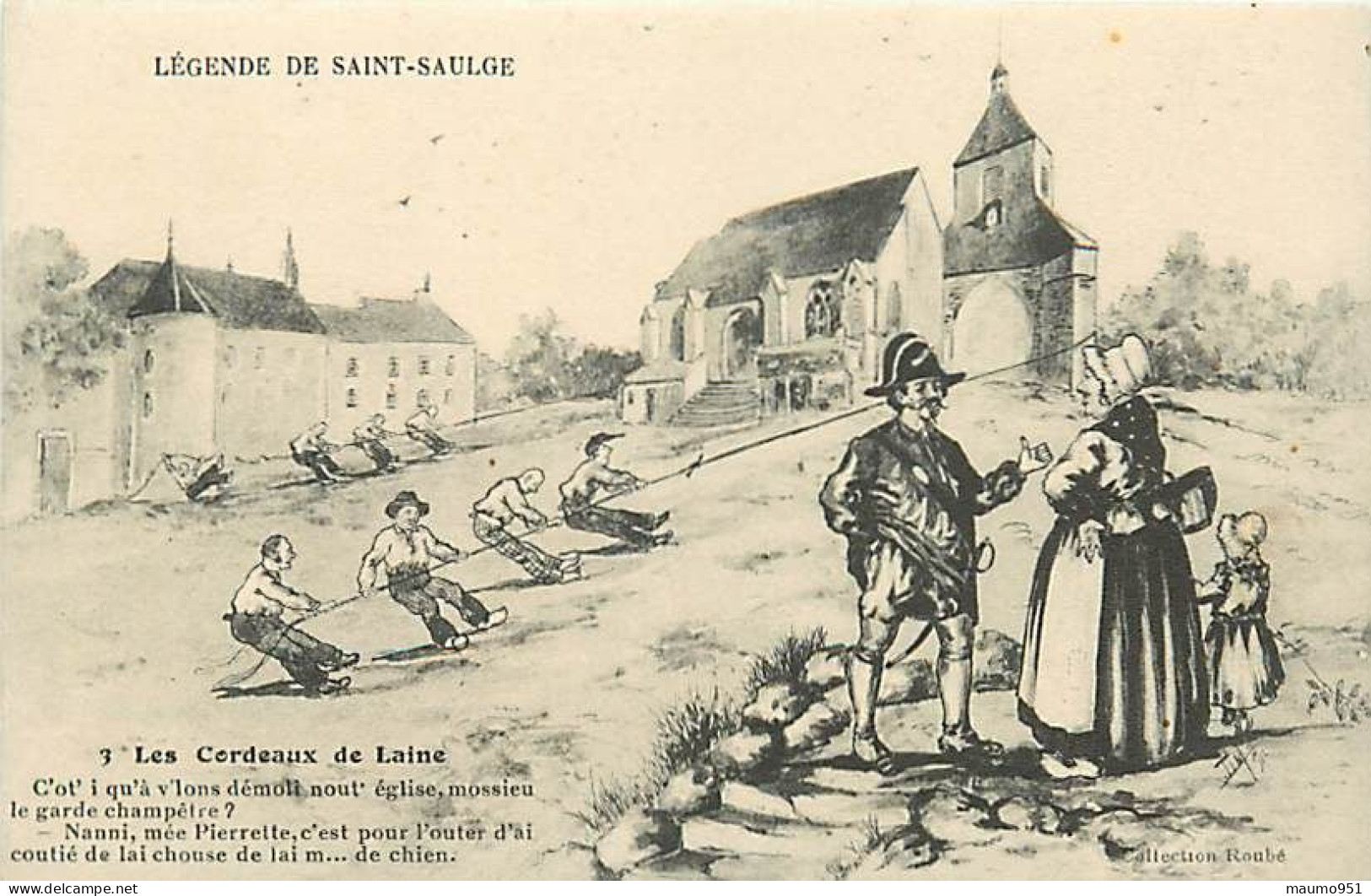 Lot AB 38 les 5 Cartes.- Légende de Saulge