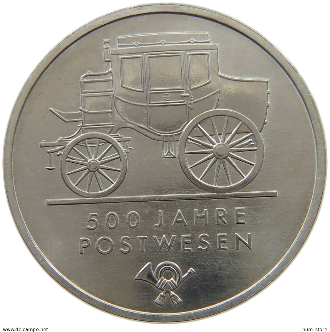 GERMANY DDR 5 MARK 1990 500 Jahre Postwesen #a078 0229 - 5 Mark