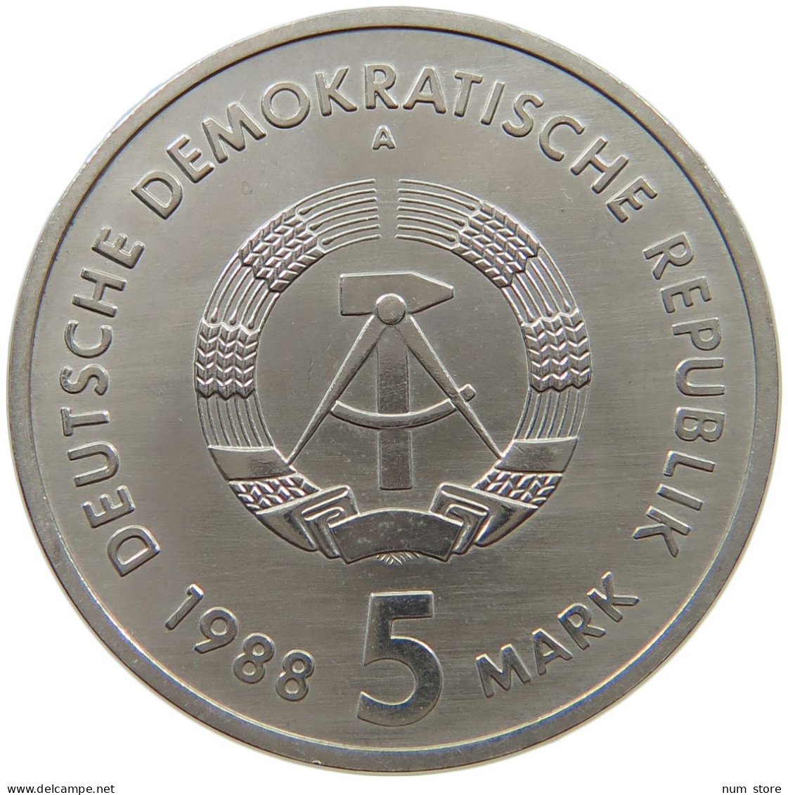 GERMANY DDR 5 MARK 1988 SAXONIA #a077 0585 - 5 Mark