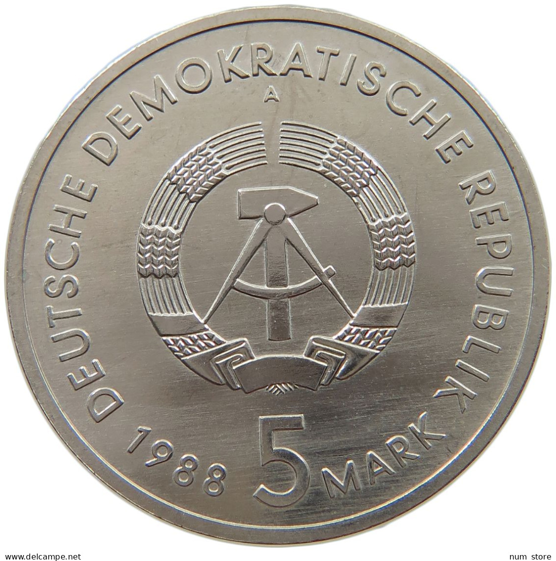 GERMANY DDR 5 MARK 1988 ROSTOCK #a078 0173 - 5 Mark