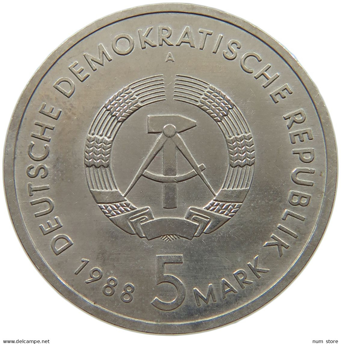 GERMANY DDR 5 MARK 1988 ROSTOCK #a078 0163 - 5 Marchi