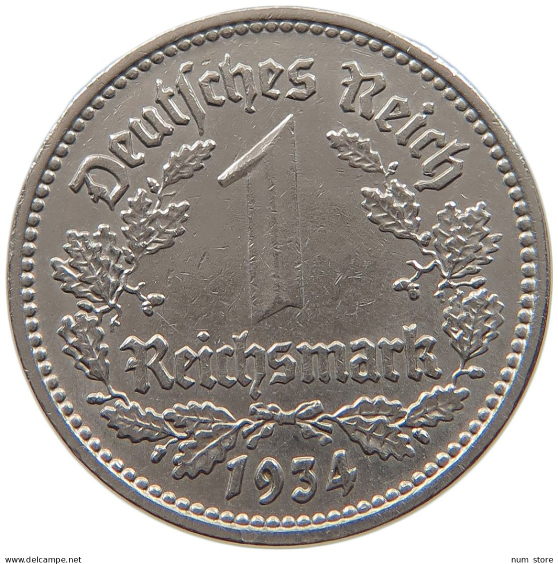 DRITTES REICH MARK 1934 E J.354 #a046 0187 - 1 Reichsmark