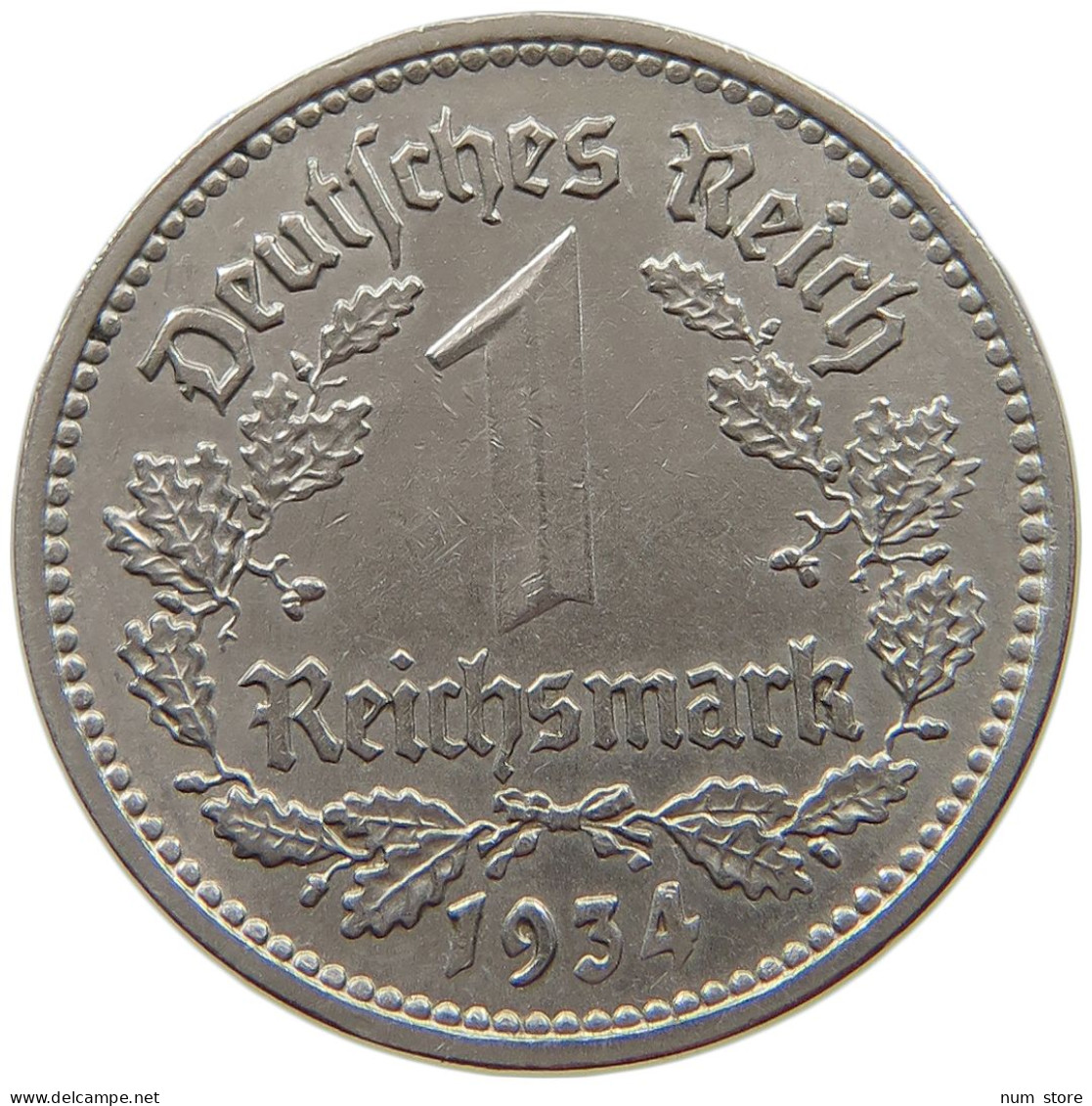 DRITTES REICH MARK 1934 E J.354 #a043 0427 - 1 Reichsmark