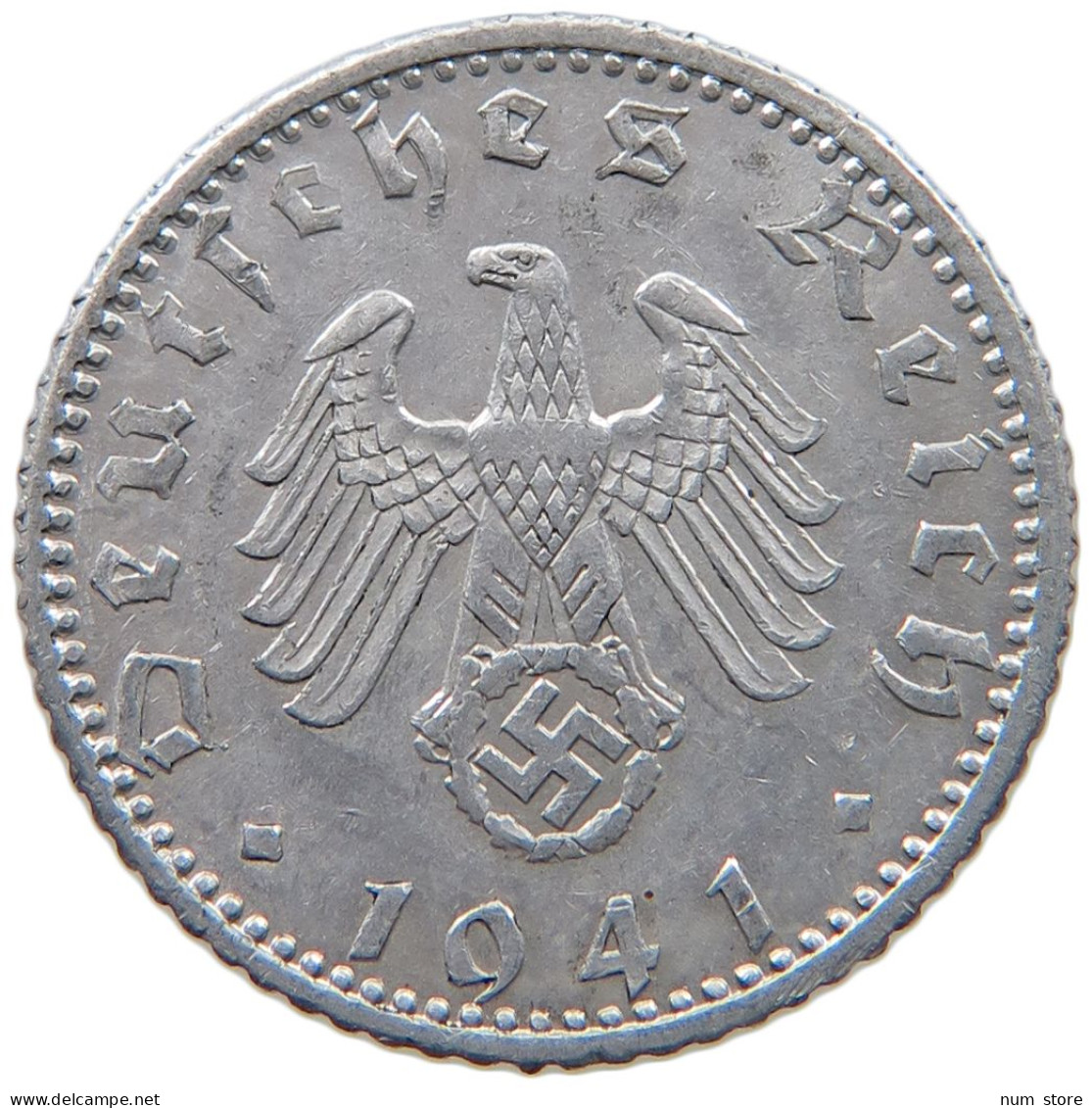 DRITTES REICH 50 PFENNIG 1941 A  #a051 0273 - 50 Reichspfennig