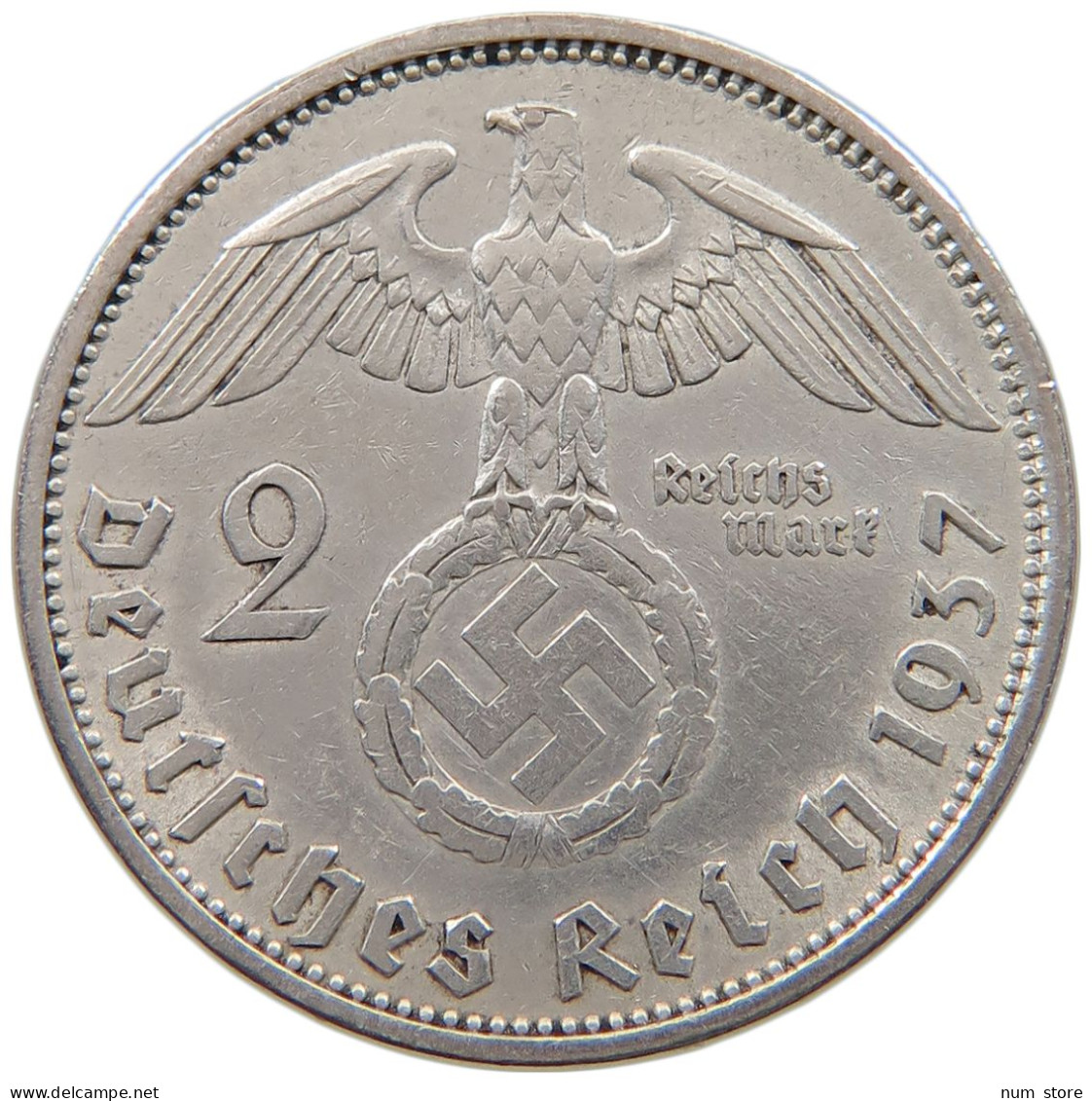 DRITTES REICH 2 MARK 1937 A  #a048 0409 - 2 Reichsmark