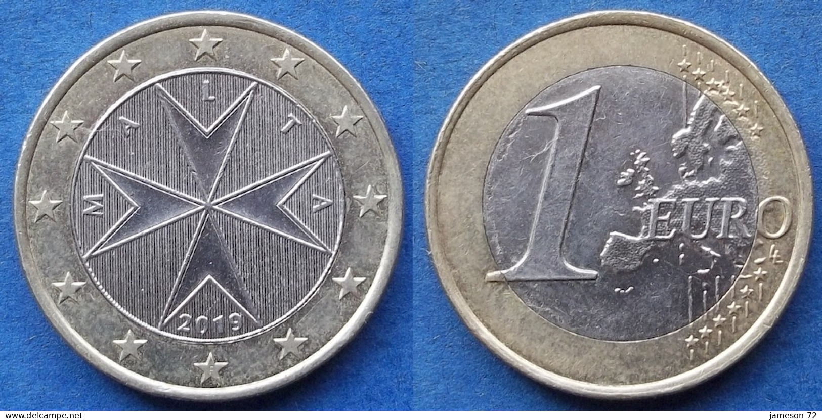MALTA - 1 Euro 2019 "Maltese Cross" KM# 131 Euro Coinage (2008) - Edelweiss Coins - Malta