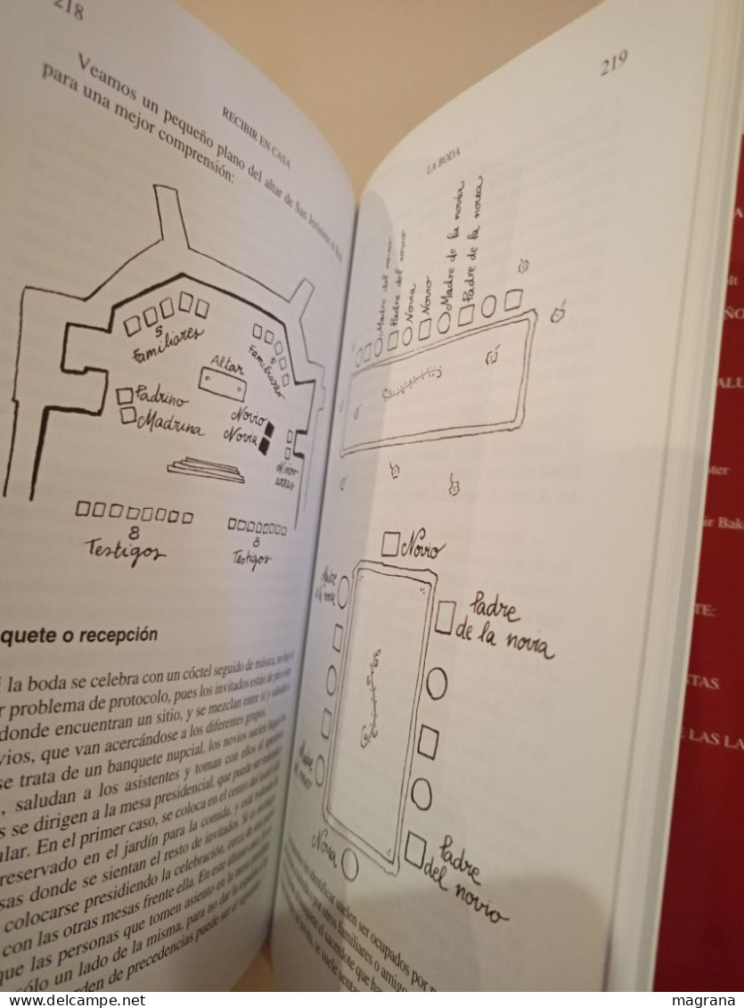 Recibir en casa. Normas y menús para ser un perfecto anfitrión. Ma. Rosa Marchesi y Simone Ortega. Planeta. 1995. 253 pp