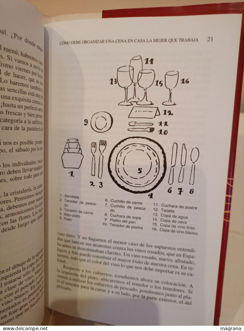 Recibir en casa. Normas y menús para ser un perfecto anfitrión. Ma. Rosa Marchesi y Simone Ortega. Planeta. 1995. 253 pp