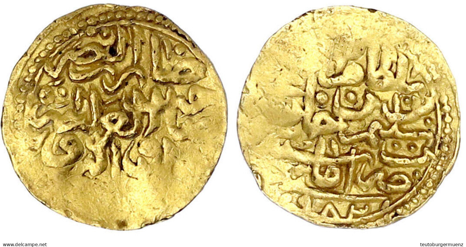 Altin AH 982 = 1574 Misr. 3,41 G. Schön/sehr Schön, Prägeschwäche. Artuk 1624. - Aegypten