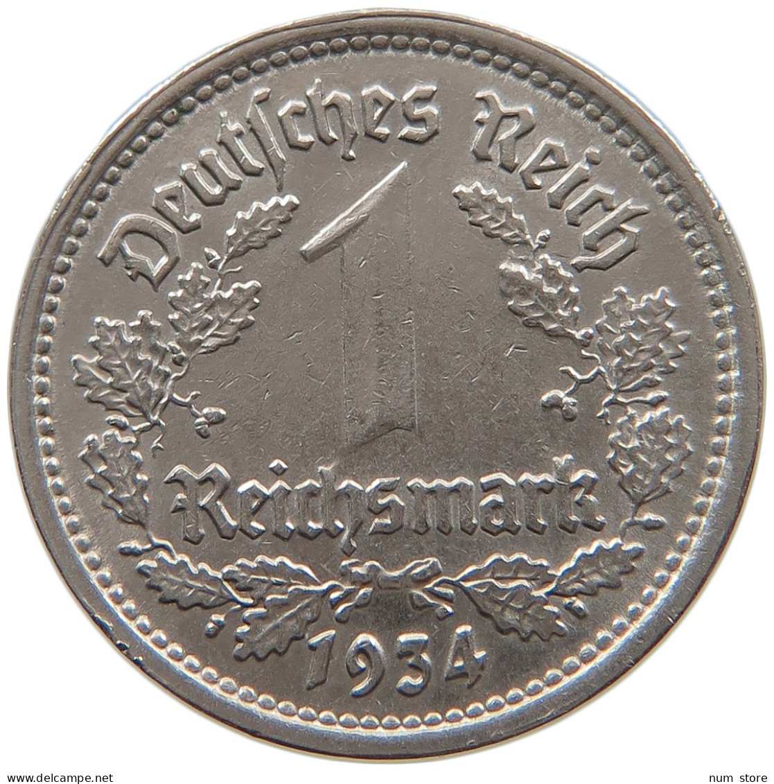 DRITTES REICH MARK 1934 G J.354 #a072 0279 - 1 Reichsmark