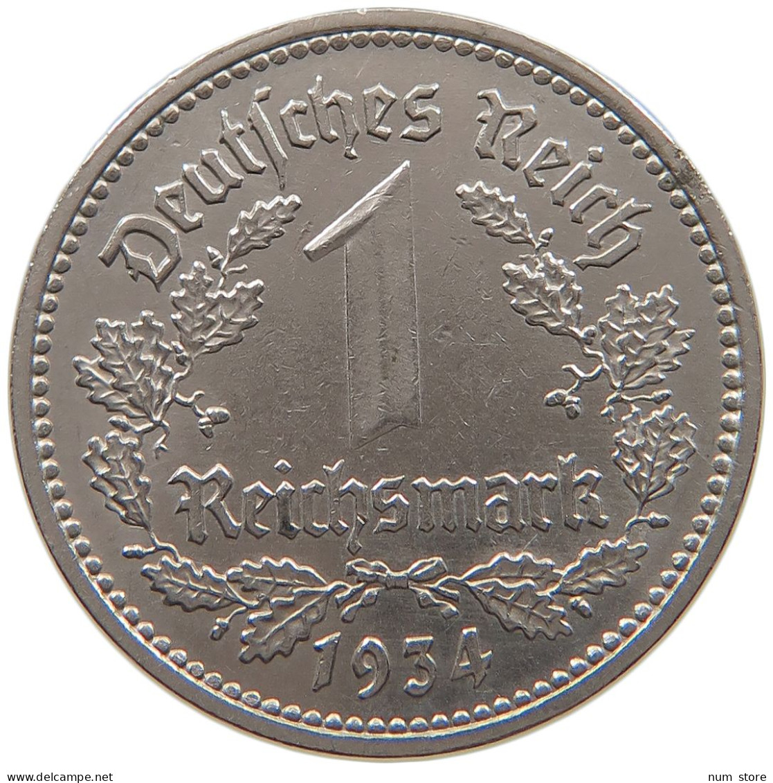 DRITTES REICH MARK 1934 E J.354 #a080 0091 - 1 Reichsmark