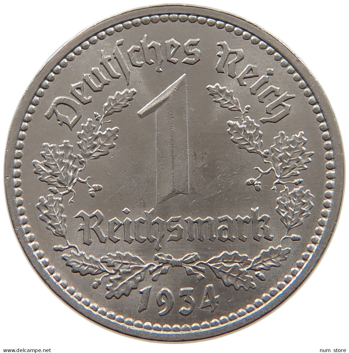 DRITTES REICH MARK 1934 A J.354 #a086 1011 - 1 Reichsmark