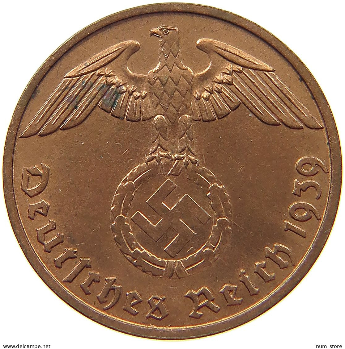 DRITTES REICH 2 PFENNIG 1939 B  #t146 0267 - 2 Reichspfennig