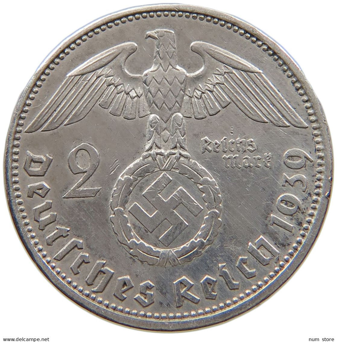 DRITTES REICH 2 MARK 1939 A  #a073 0609 - 2 Reichsmark