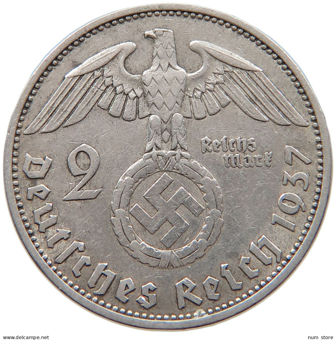 DRITTES REICH 2 MARK 1937 A  #c070 0221 - 2 Reichsmark