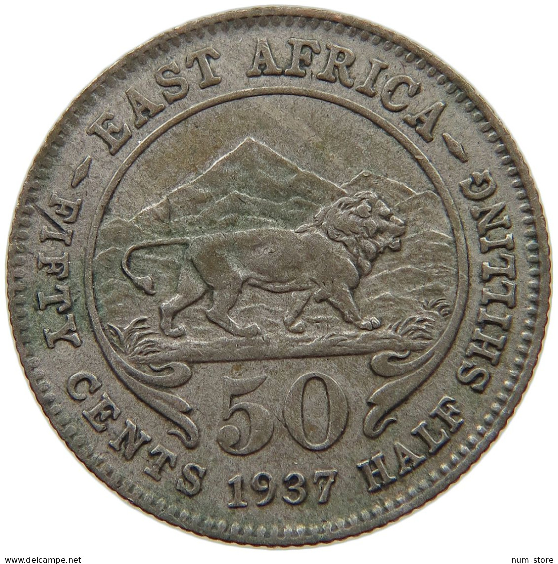 EAST AFRICA 50 CENTS 1937 George VI. (1936-1952) #s038 0463 - Africa Orientale E Protettorato D'Uganda