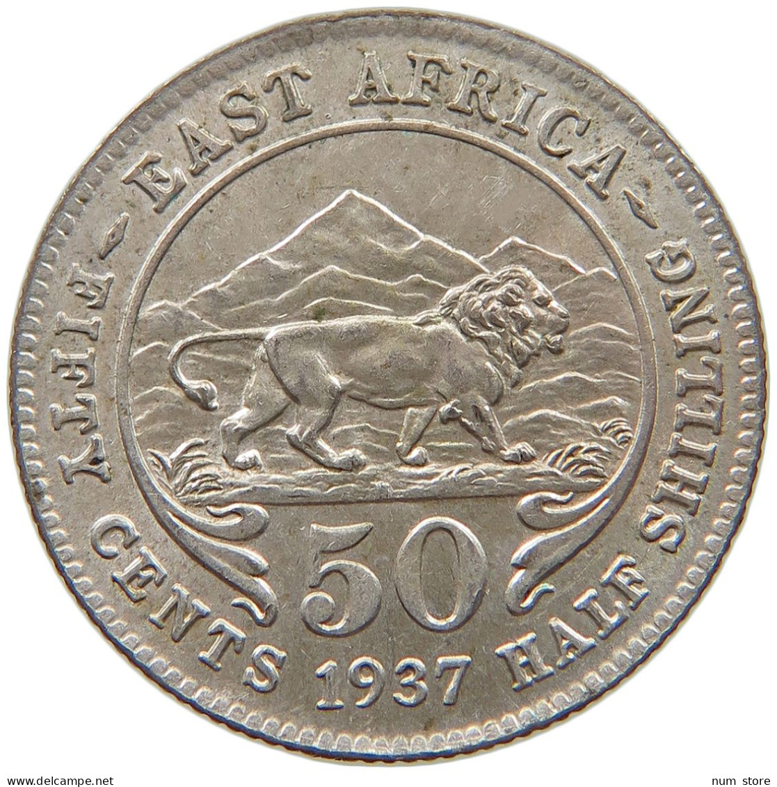 EAST AFRICA 50 CENTS 1937  #t112 0225 - Africa Orientale E Protettorato D'Uganda