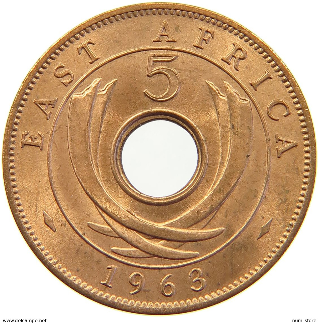 EAST AFRICA 5 CENTS 1963 Elizabeth II. (1952-2022) #s023 0255 - Afrique Orientale & Protectorat D'Ouganda