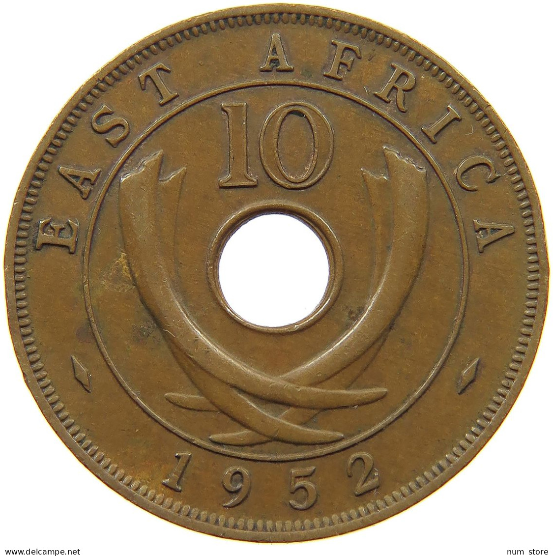 EAST AFRICA 10 CENTS 1952 George VI. (1936-1952) #a008 0229 - Afrique Orientale & Protectorat D'Ouganda