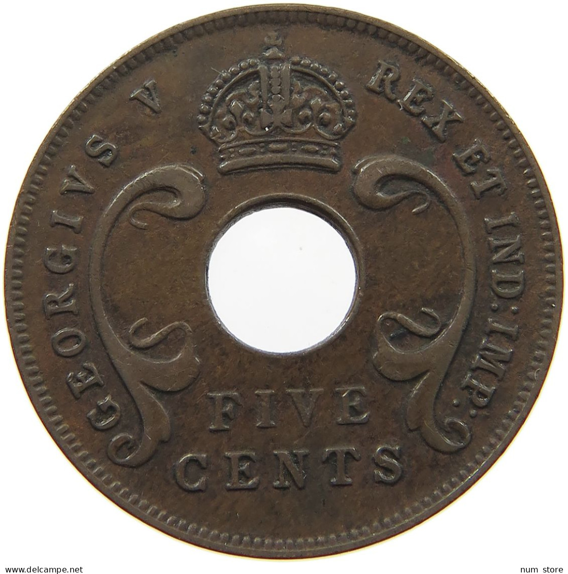 EAST AFRICA 5 CENTS 1924 George V. (1910-1936) #c080 0239 - Ostafrika Und Herrschaft Von Uganda