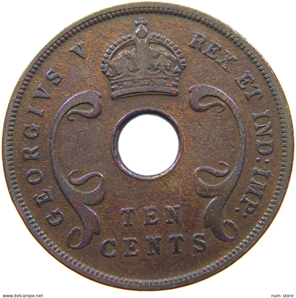 EAST AFRICA 10 CENTS 1933 George V. (1910-1936) #c079 0657 - Ostafrika Und Herrschaft Von Uganda