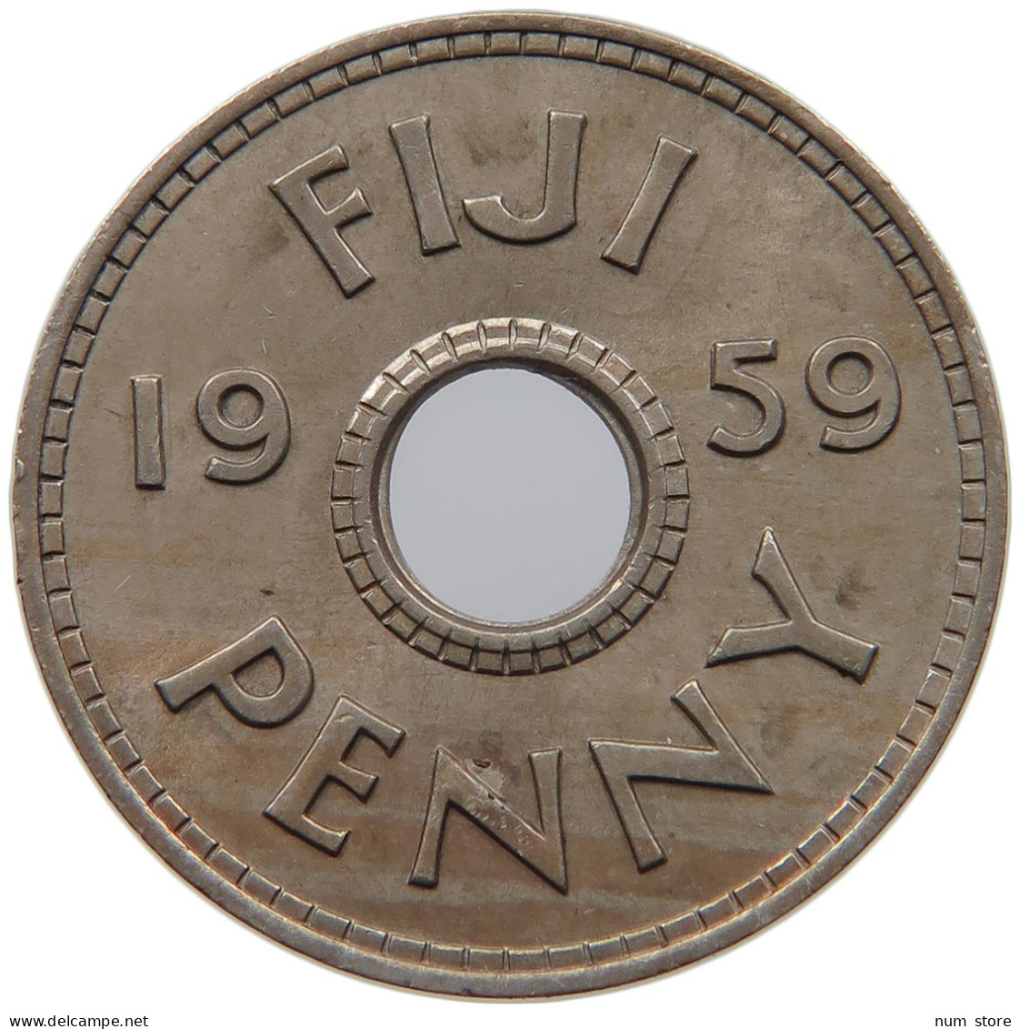 FIJI PENNY 1959 Elizabeth II. (1952-2022) #c010 0165 - Fidji