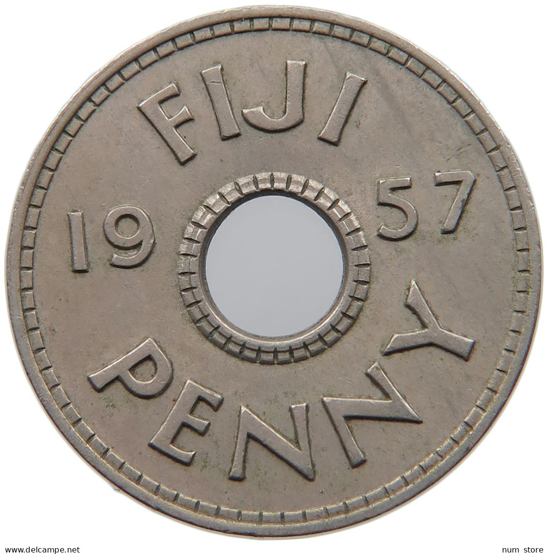 FIJI PENNY 1957 Elizabeth II. (1952-2022) #c010 0169 - Fidji