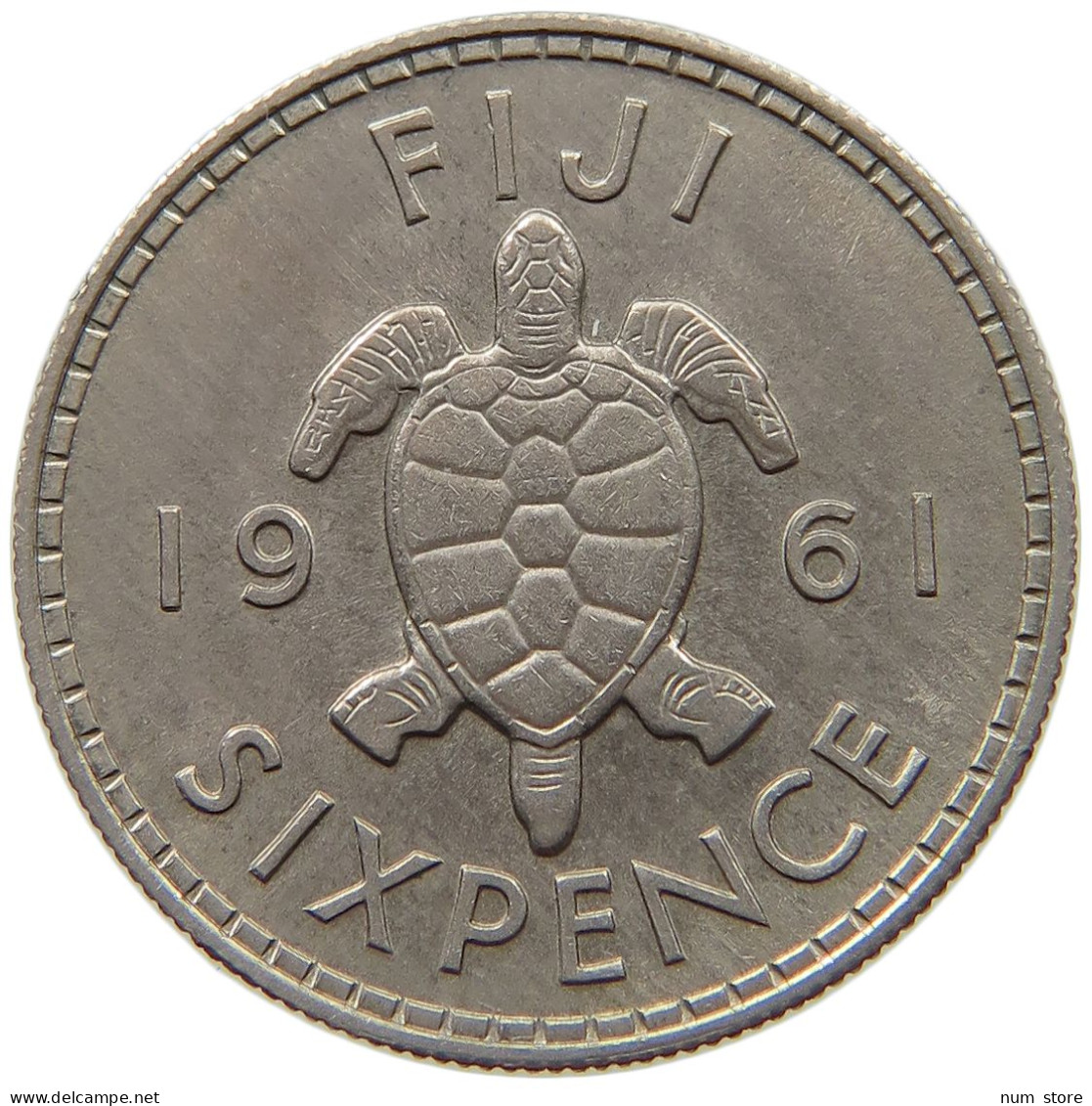 FIJI 6 PENCE 1961 Elizabeth II. (1952-2022) #s040 0629 - Fidji