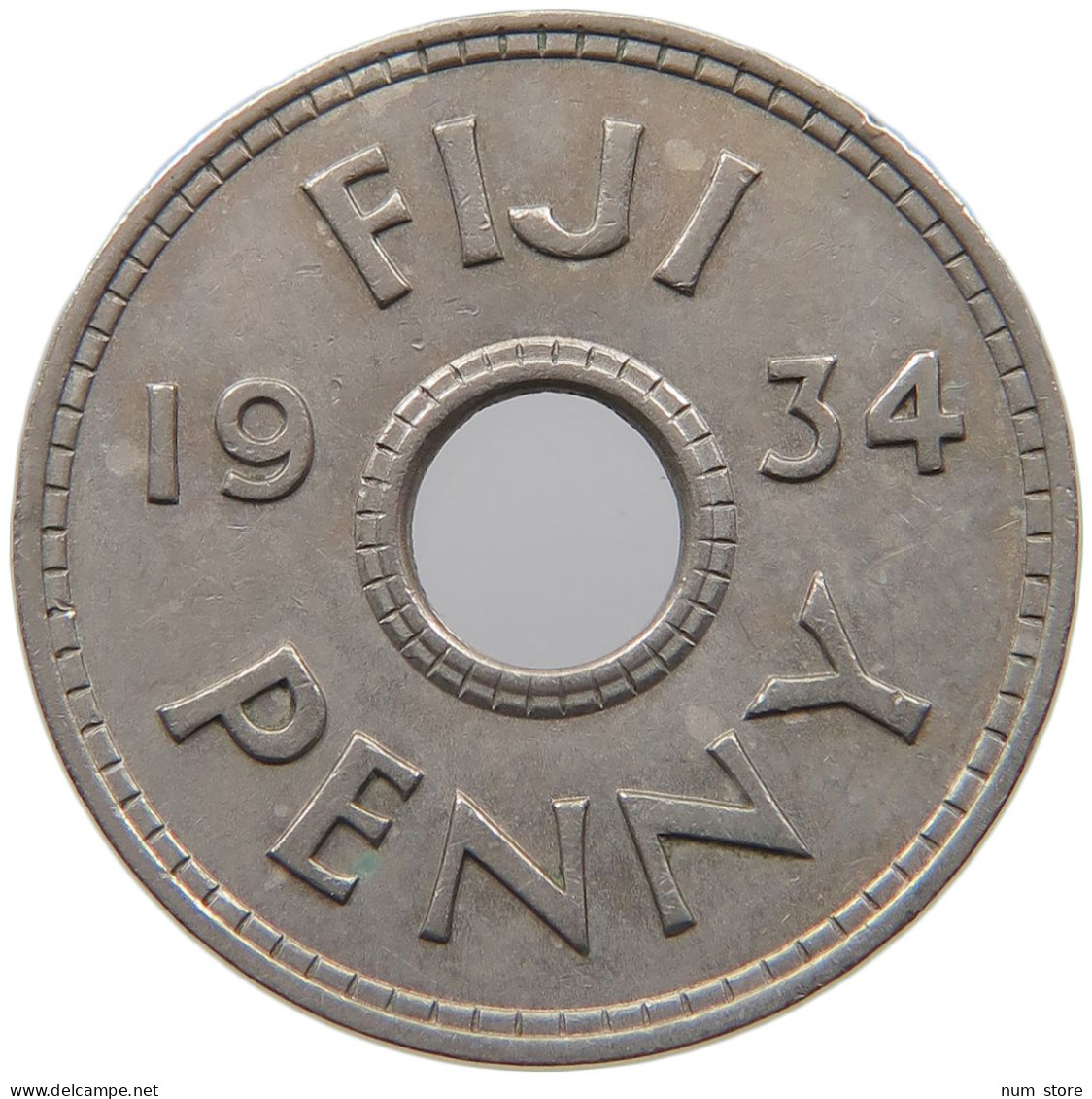 FIJI PENNY 1934 Elizabeth II. (1952-2022) #a079 0277 - Fidji