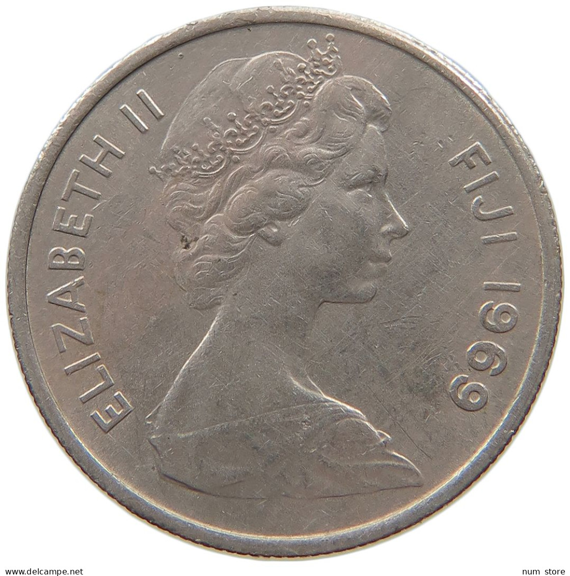 FIJI 5 CENTS 1969 Elizabeth II. (1952-2022) #a053 0799 - Fiji